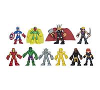 Playskool Marvel Heroes Super Hero Adventures Ultimate Set, 10 action figure da collezione da 6,3 cm, giocattoli per bambini dai 3 anni in su (esclusiva Amazon)