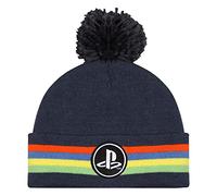 Playstation Classic Logo Beanie con Pom, per Bambini, Taglia Unica, Blu Navy, Merchandising Ufficiale, Marina Militare, Taglia Unica
