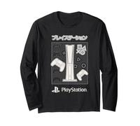 Playstation Console And Controllers on Grid Video Game Maglia a Manica