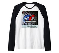 Playstation Gran Turismo The Real Driving Simulator PS1 Art Maglia con Maniche Raglan