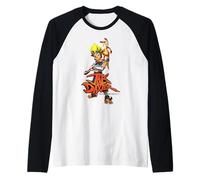 Playstation Jak And Daxter Classic Duo Pose And Logo Maglia con Maniche Raglan