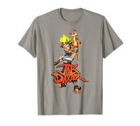 Playstation Jak And Daxter Classic Duo Pose And Logo Maglietta