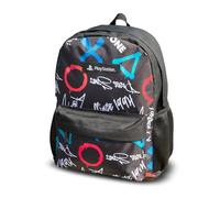 Playstation Zaino nero unisex per bambini con grafica colorata | Design con cerniera per il ritorno a scuola e per trasportare libri | Logo Merchandising