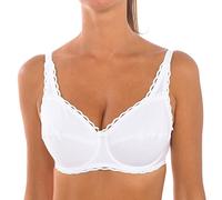 Playtex Reggiseno con Ferretto Criss Cross Cotone Bio Donna x1, Bianco, 36/4E