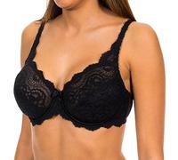 Playtex Reggiseno con Ferretto Flowery Lace in Pizzo Sostegno Perfetto Donna x1, Nero, 4B