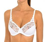 Playtex Reggiseno con Ferretto in Microfibra - Essential Elegance Broderie Donna x1, Bianco, 36/4E