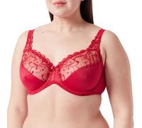 Playtex Reggiseno con Ferretto in Microfibra - Essential Elegance Broderie Donna x1, Rosso, 34 / 3B