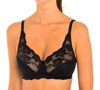Playtex Reggiseno Senza Ferretto in Pizzo Essential Elegance Lace Donna x1, Nero, 36/4C