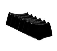 Playtex Slip Cotone Elasticizzato Pack Donna x6, Nero, 3/M
