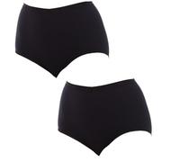 Playtex Slip Maxi in Cotone Bio Ultra Comfort Donna x2, Nero, 8/4XL
