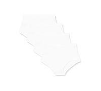 Playtex Slip Midi in Cotone Biologico Confortevole Donna x4, Bianco, XL