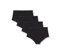 Playtex Slip Midi in Cotone Biologico Confortevole Donna x4, Nero, 5/XL