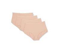 Playtex Slip Midi in Cotone Biologico Confortevole Donna x4, Skin, XL