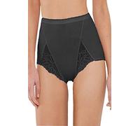 Playtex Tris 3 Slip Donna in Cotone e Pizzo Maxi Art.P00BU Colore Nero tg. 5 IT 44 EUR