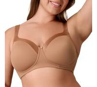 Playtex Wireless Balconette Bra, Plus-Size Bras Available, Full Coverage, Moisture-Wicking, Supportive, 4751 Reggiseno a t-Shirt, Marrone Ghiacciato Scuro, 6D Donna