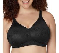 Playtex Wireless Bra, 18 Hour Plus-Size Bras Available, Ultimate Lift, Moisture-Wicking, Single Or 2-Pack Reggiseno Altamente Coprente, Nero, 8E Donna