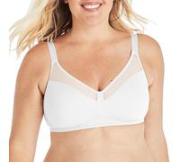 Playtex Women's 18 Hour Smoothing Minimizer Wirefree Bra US4697, White, 42D