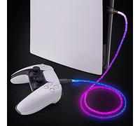 PlayVital 1M Cavo USB Type C Luminoso per ps5 Controller,Cavetto Dati Ricarica Tipo C con LED per Xbox Series X S/Elite Series 2,per Switch Pro Joystick, per PS Portal Remote Player