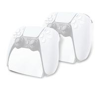 playvital 2 Porta Joystick per ps5 Controller Supporto Stand Base da Tavolo con Cuscinetto in Gomma,Organizer Accessorio per Joypad-Bianco