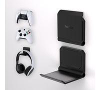 PlayVital 2 Supporto Pieghevole da Parete per ps5/4 Controller,Porta Joystick Cuffie per Xbox Series S X,per Pulse 3D Headset,Stand da Muro per Switch Pro Joypad, FOLD-Nero