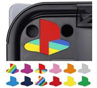 PlayVital Adesivo Logo Skin per ps5 Console Sticker Sottofondo Decal Vinile,Disc&Digital Edition,9 Colori&3 Stili retrò Classici(Non per ps5 Slim/Pro)