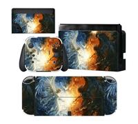 playvital Adesivo Skin per Nintendo Switch OLED, Decal Sticker Vinile Protettiva per Joycon&Console&Dock&Grip-Scontro