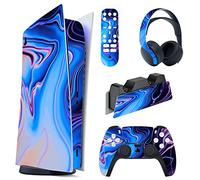 PlayVital Adesivo Skin per ps5 Standard Console Digital Edition&Controller&Telecomando&Cuffie&Base di Ricarica, Cover Sticker Decal Vinile(Non per ps5 Slim/Pro), Origine del Caos
