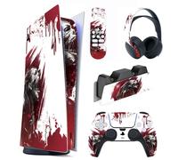 PlayVital Adesivo Skin per ps5 Standard Digital Edition, Cover Sticker Decal Vinile per ps5 Digital Console Controller Telecomando Cuffie Base di Ricarica, Zombie