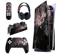 PlayVital Adesivo Skin per ps5 Standard Disc Edition Console, Sticker Decal Cover Vinile per ps5 Controller Telecomando Cuffie Base di Ricarica, Spazio Frammentato
