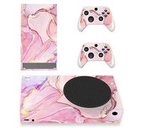 PlayVital Adesivo Skin per Xbox Series S Console&Controller Sticker Decal Cover Vinile per Xbox Series S-Effetto Marmo Rosa Oro Cosmico
