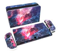 playvital Adesivo Skin Protettiva per Nintendo Switch OLED, Decal Sticker Vinile Compatibile con Joycon&Console&Dock&Grip, Spazio Galattico