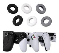 PlayVital BuffeRings Anelli Precisione per ps5/4,Ammortizzatori Assistenza Mira per Xbox One/Series X S,Switch Pro Controller,per Steam Deck LCD/OLED,3 Paia-Grigio&Nero&Bianco