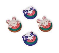 PlayVital Copri Analogici per Nintendo Switch/OLED,Cover Levette Analogiche per Joycon,Gommini Thumb Grip Accessori Silicone per Nintendo Switch Lite(2 Paia)-Dolcetti al Melone Duo