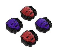 playvital Copri Analogici per Steam Deck LCD/OLED,Thumb Grip Caps Gommini per PS Portal Remote Player, 2 Paia Cover Levette Analogiche in Silicone, Demoni Oni-Rosso&Viola