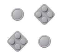 PlayVital Copri Levette Analogiche e Cover Tasti Silicone Set per Nintendo Switch 2, 2 Gommini Thumb Grip Joystick Caps & 2 Pezzi Copri Tasti Direzionali Pulsanti ABXY per Joycon 2, Grigio