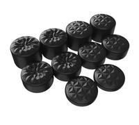 PlayVital Copri Levette Analogiche Gommini Ergonomici Thumb Grip per ps5,per ps4,per Xbox Series/One X S,Switch Pro Controller Joystick-10 Pezzi 3 Altezze-Quantum-Nero