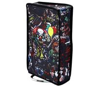 PlayVital Cover Antipolvere per ps5 Slim Disc Edition,Copertura Verticale Custodia Protettiva Nylon Impermeabile per Console Disco Edizione-Party Pauroso