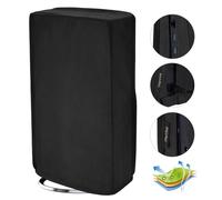 PlayVital Cover Antipolvere per ps5 Slim Disc Edition,Copertura Verticale Custodia Protettiva Nylon Impermeabile per Console Disco Edizione-Nero