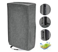 PlayVital Cover Antipolvere per ps5 Slim Disc Edition,Copertura Verticale Custodia Protettiva Nylon Impermeabile per Console Disco Edizione-Grigio
