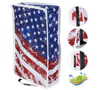 PlayVital Cover Antipolvere per ps5 Slim Disc Edition,Copertura Verticale Custodia Protettiva Nylon Impermeabile per Console Disco Edizione-Impressione Bandiera US