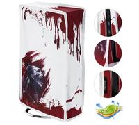 playvital Cover Antipolvere per ps5 Slim Disc, Verticale, Zombie | Copertura Protettiva in Nylon, Coperchio Impermeabile, Custodia Antigraffio per ps5 Slim Console Disc Edition
