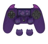 playvital Cover Controller per ps4 Joystick,Custodia Silicone Skin Protettiva Antiscivolo per ps4 Slim PRO Joypad&Skin Touchpad&Copri Levette Analogiche,Demone Carino,Viola