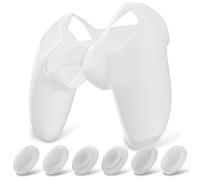 playvital Cover Controller per ps5,Custodia Protettiva Skin Silicone Antiscivolo per ps5 Joystick&6 Copri Levette Analogiche-Compatibile con Base di Ricarica-Illuminare al Buio Verde