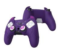 playvital Cover Controller per ps5 Joystick,Carino Diavolo Custodia Protettiva Silicone Skin Antiscivolo&Copri Levette Analogiche&Adesivo Touchpad-Viola