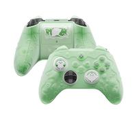 PlayVital Cover Controller per Xbox Series X/S Joystick Custodia Silicone Case Grip Antiscivolo & Copri Levette Analogiche & Adesivi, Accessori Protettivi Carini, Semi-trasparente Verde Pastello
