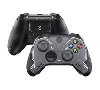 playvital Cover Controller per Xbox Series X/S Joystick, Custodia Silicone Case Grip Antiscivolo & Copri Levette Analogiche & Adesivi, Accessori Protettivi, Mecha Stellare-Nero&Grigio