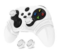 PlayVital Cover Controller per Xbox Series X/S Joystick, Custodia Skin Silicone Grip Antiscivolo & Copri Levette Analogiche & Adesivi per Xbox Core Wireless Controller, Runes, Bianco