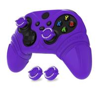 PlayVital Cover Controller per Xbox Series X/S Joystick, Custodia Skin Silicone Grip Antiscivolo & Copri Levette Analogiche & Adesivi per Xbox Core Wireless Controller, Runes, Viola