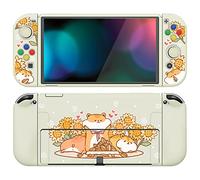 playvital Cover Custodia per Nintendo Switch OLED,Copertura Morbida TPU Protezione per Switch OLED Joycon Console con Copri Analogici/Tasti(ZealProtect)-Criceto&Girasole