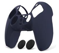 PlayVital Cover Custodia per ps5 Controller Joystick Silicone Case Skin Antiscivolo Gomma Protettiva con Copri Levette Analogiche-Blu Notte